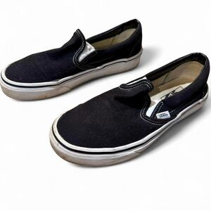 Vans Classic Black Canvas Slip-Ons